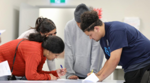 group of students working together